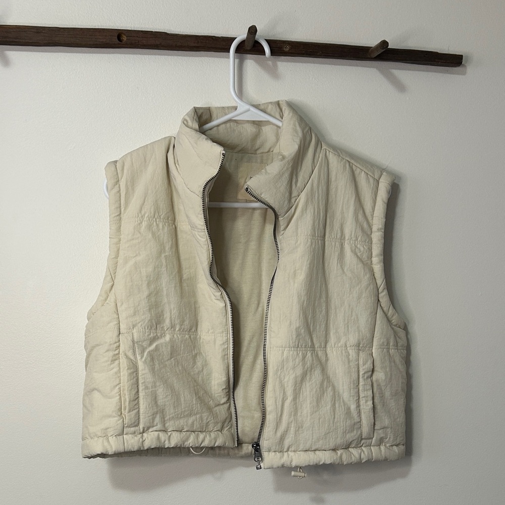 Thread & Supply Cream Puffer Vest
